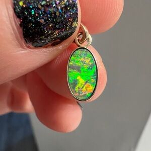 14k Gold Australian Opal Pendant